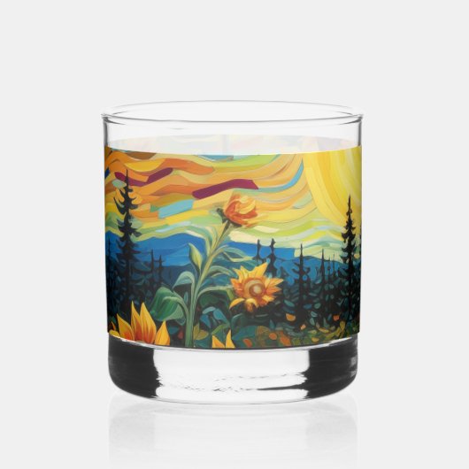 Sunflowers ウイスキーグラス (正面)