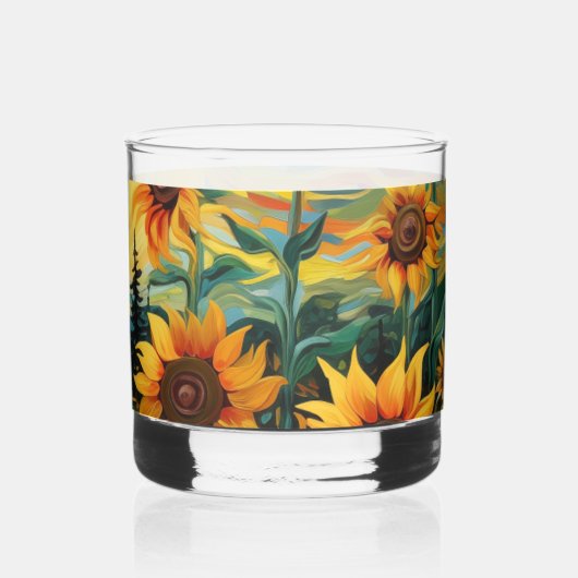 Sunflowers ウイスキーグラス (裏面)