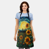 Sunflowers エプロン (着用した状態)