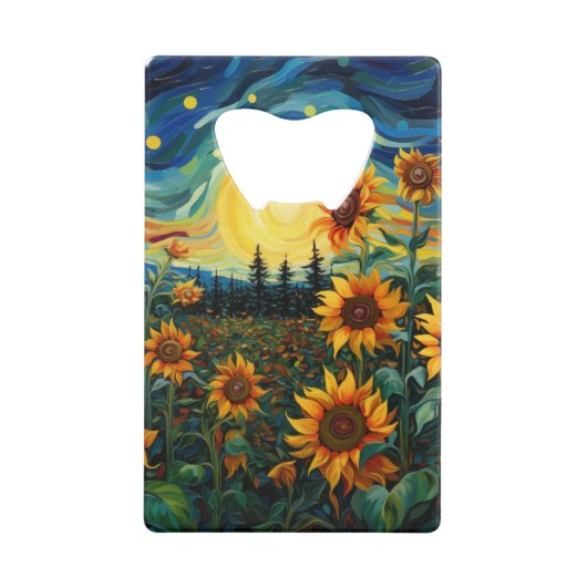 Sunflowers クレジットカード栓抜き (正面)