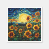 Sunflowers スタンダードカクテルナプキン (正面)