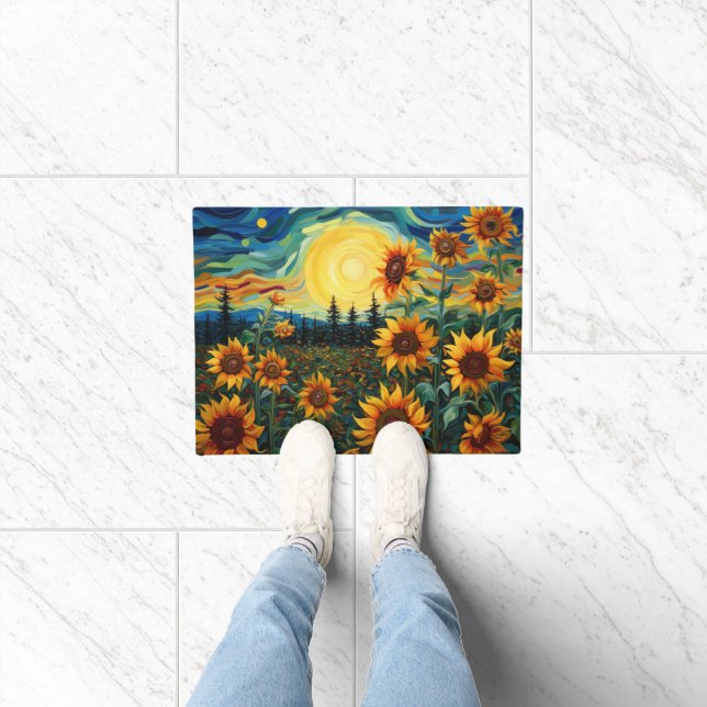 Sunflowers ドアマット (室内)