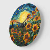 Sunflowers ラージ壁時計 (傾斜)