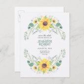 Sunflowers 素朴 Country日付を保存 案内ポストカード (正面/裏面)