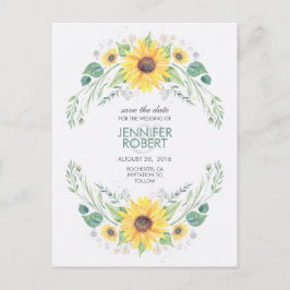 Sunflowers 素朴 Country日付を保存 案内ポストカード