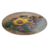 Sunflowers 12" Round カッティングボード (角)