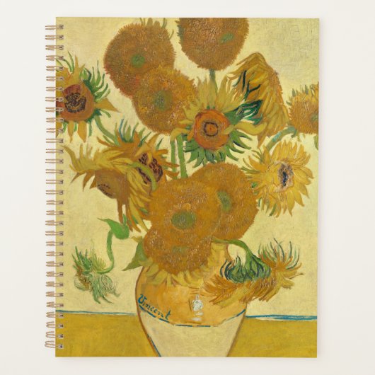 Sunflowers 1888 by Vincent van Gogh プランナー手帳 (正面)