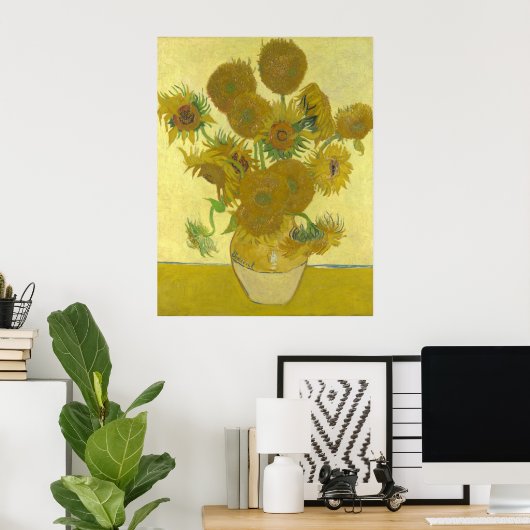 Sunflowers, 1888 (Vincent Van Gogh) ポスター (ホームオフィス)