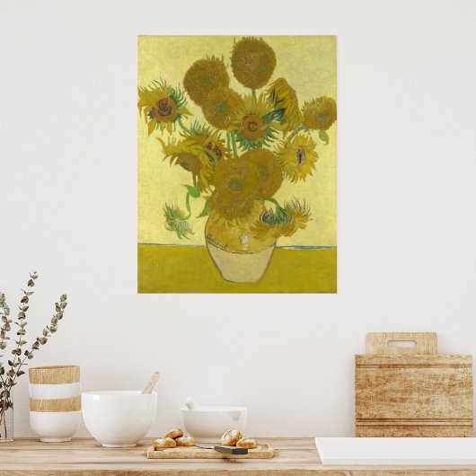 Sunflowers, 1888 (Vincent Van Gogh) ポスター (キッチン)