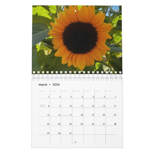 Sunflowers (2nd edition) カレンダー (3月 2026)