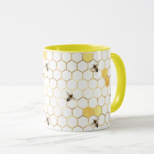 SUNFLOWERS AND BEES マグカップ (正面右)