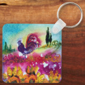 SUNFLOWERS AND BLACK ROOSTER キーホルダー (裏面)