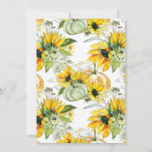 SunFlowers and Boho Baby Shower 招待状 (裏面)