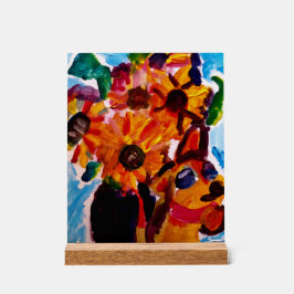 Sunflowers and chihuahua  アクリルサイン