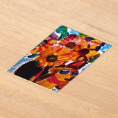 Sunflowers and chihuahua  アクリル招待状 (レイダウン)