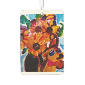 Sunflowers and chihuahua  カーエアーフレッシュナー (裏面)