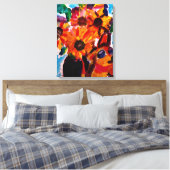 Sunflowers and chihuahua  キャンバスプリント (インサイチュ (寝室))