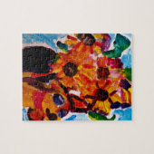 Sunflowers and chihuahua  ジグソーパズル (横)