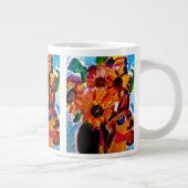 Sunflowers and chihuahua ジャンボコーヒーマグカップ (右)