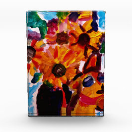 Sunflowers and chihuahua  フォトブロック