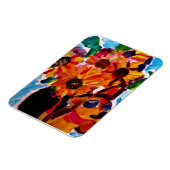 Sunflowers and chihuahua  マグネット (左側)