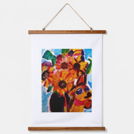 Sunflowers and chihuahua  吊り下げ型タペストリー