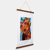 Sunflowers and chihuahua  吊り下げ型タペストリー (傾斜あり)