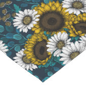 Sunflowers and daisies, summer garden 2 ショートテーブルランナー (コーナー)