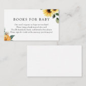 Sunflowers and Pumpkins Baby Book Request Card エンクロージャーカード (正面/裏面)