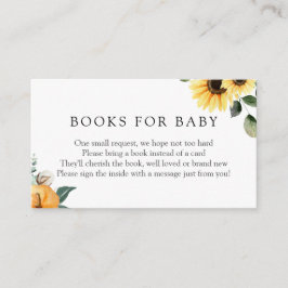 Sunflowers and Pumpkins Baby Book Request Card エンクロージャーカード