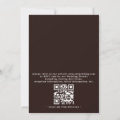 Sunflowers And Wood Rustic Country QR Code Wedding 招待状 (裏面)