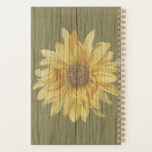 Sunflowers and Wood Wedding Planner プランナー手帳 (裏面)