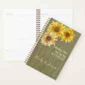 Sunflowers and Wood Wedding Planner プランナー手帳 (ディスプレー)
