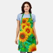 Sunflowers Apron エプロン (着用した状態)