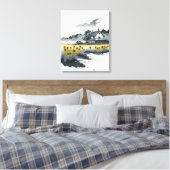 Sunflowers at Dusk, Golden Sunflowers キャンバスプリント (インサイチュ (寝室))