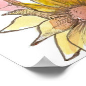 Sunflowers Bible Scripture 1 Thessalonians 5:11 ポスター (角)