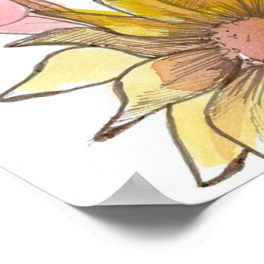 Sunflowers Bible Scripture 1 Thessalonians 5:11 ポスター (角)