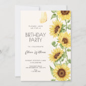 Sunflowers birthday 招待状 (正面)