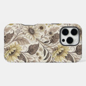 Sunflowers Boho Art Nouveau iPhoneケース (裏面横)