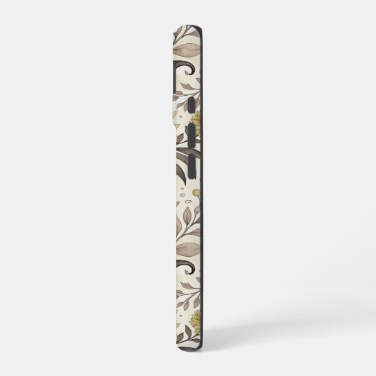 Sunflowers Boho Art Nouveau iPhone 16ケース (左側面)