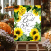 Sunflowers Bridal Shower Welcome ポスター