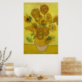 Sunflowers by Van Gogh Painting Art ポスター (キッチン)