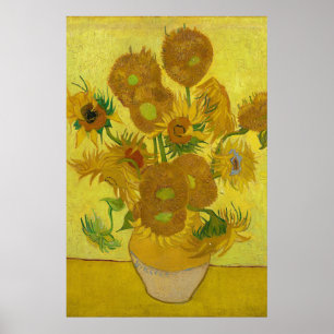 Sunflowers by Van Gogh Painting Art ポスター