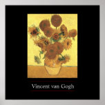 Sunflowers by Van Gogh Poster Print ポスター<br><div class="desc">Still Life: Vase with Fifteen Sunflowers Painting by Vincent van Gogh For expressionism is not simply a way of seeing things: it is also a way of making them, of painting them. An expressionist does not paint "flat" and in pure tones--he breaks up his tones and applies them with a...</div>