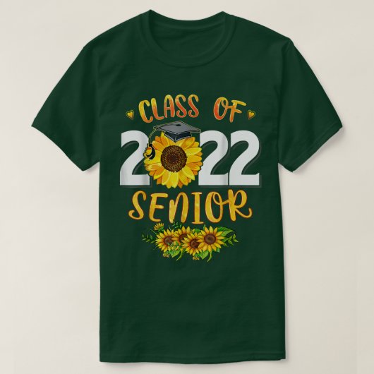 Sunflowers Class Of 2022大学院生22コール Tシャツ (デザイン正面)