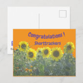 Sunflowers Congratulations Cust. Text Postcard ポストカード (正面/裏面)