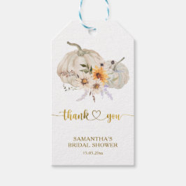Sunflowers Daisy Pumpkin Fall Bridal Shower Favor  ギフトタグ