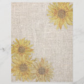 Sunflowers Decorated Double-sided Scrapbook Paper (正面)