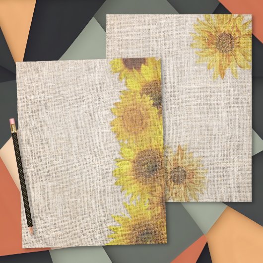 Sunflowers Decorated Double-sided Scrapbook Paper