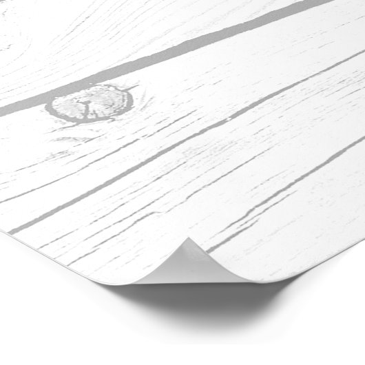 Sunflowers eucalyptus wedding program wood details ポスター (角)